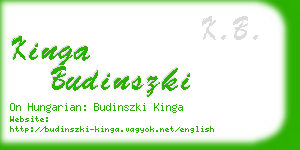 kinga budinszki business card